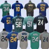 Özel Ken Griffey Jr. Jersey Julio Rodriguez Beyzbol Cal Raleigh Suzuki Ichiro Luis Castillo Mitch Haniger Seby Zavala Seattles George Kirby J.P. Crawford