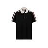 Herr t-shirt europeisk lyxdesigner Leisure Polo Shirt Men's T-shirt mode fast färgbrev broderi sommar kort ärm m-xxxl
