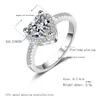 Heart shaped moissanite diamond ring for women simulated diamond ring