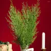 Decorative Flowers 40Pcs Artificial Pine Branch Realistic Faux Green Plants Christmas Wreath DIY Crafts Home Wedding Decoration