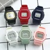 Orologi per bambini Yikaze Boys and Girls Student Watch Electronic MacAron Color Mens e Womens Sport Alarm Clock Waterproof Square Orologi Regalo