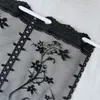 Rideau 1pc Black Peacock Lacet pour cuisine petite fenêtre Floral Floral Drape El Porch Home Decoration #E