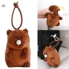 Keychains Capybara Plüsch Schlüsselbund Anhänger Simulation Kawaii Fluffy Spielzeug Stofftiere Puppen -Rucksack Keyring Geburtstagsgeschenk