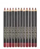 Handaiyan Matte Lip Linet Set Lipstick Crayon 12 couleurs Facile à porter des yeux et des lèvres de maquillage de ligne de lèvres faciles à porter1655167