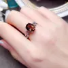 Cluster anneaux meibapj Natural Smoky Quartz Gemstone Fashion Ring For Women Real 925 STERLING Silver Charm Fine Bijoux de mariage