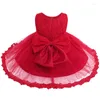 Meisjesjurken baby een jaar 1e verjaardag jurk geboren baby infantil bebes prinses feest peuter formal tutu kleding