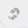Дизайнерский кольцо ювелирного дизайнера для женщин Love Ring Distant Diamonds Кольцевые титановые стальные кольца Голд.