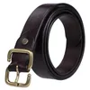 Högkvalitativt modemärke 100% äkta läder Womens Belt Metal S Style Pin Buckle Vintage Belts For Women Jeans Femme 240410