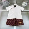 Luxury baby tracksuits child Short sleeved suit kids designer clothes Size 100-150 CM Embroidered logo boys T-shirts and shorts 24April