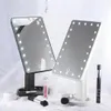 360 degrés Rotation Makeup Miroir réglable 16/22 LEDS LED LED TOUCH SN PORTABLE MIRROIRS COSMÉTIQUES PORTABLES NOIR / BLANC / PINK1394519