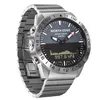 North Edge Gavia 2 Indoor -Outdoor -Übungen World Time Sport Watch Compass wasserdichte 200 m Full Steel Business Watch