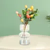 Вазы стеклянный цветочный ваза стол цветок контейнер скандинавский декоративное искусство для офисного домашнего шкафа кухонная книжная полка