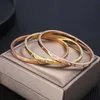 Designer Versatile Fashionable Luxury Carter Ten Diamond Titanium Steel Bracelet Wind 18k Gold Inlaid Non fading Womens IFVN