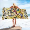 Bikinis Set Women Luxury Golden Pattern Large Beach Handduk Kudde ADT Quickydry Microfiber Bath Handdukar Yoga Mat Sport Swimming Drop DHPE1