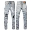 Jeans pourpre marque Men de designer jeans skinny pantalon noir pantalon denim mode mode décontracté street