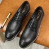 Casual Shoes Business Leather For Men Autumn Luxury Comfortable Flats Slip On Black Office Career Shoe Non Zapatos Hombre