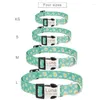 Dog Collars DIY Collar And Leash Set Flower Pattern Personalized Custom Engraved ID Name For Small Medium Big Cats Outdoor