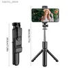 Monopodi selfie monopodi Wireless Selfie Stick Stand con treppiede estesibile remoto Bluetooth leggero per iPhone cellulare tiktok live streaming y2k9q2