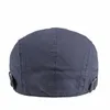 Bzeg boinas de primavera cargador de algodón gorras de periódico plano de pico para hombres y mujeres pintores boina sombreros 127 d240418