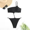 Swimons de maillots de bain féminins One Piece Sexy Black Backless Backless Femmes Femmes Coupage Monokini String High Bathing Bathers Swimrs Swim