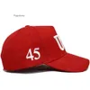 Trump 45 Red Hat American Election 3D Hafdery USA Baseball Cap 0418 0423