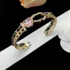 Braceuse Bracelet Bracelet Bracelet Bracelets Designer Fomen Women Letter Diamond Gemstone Love Design Bracelet Bijoux Bijoux de meilleure qualité