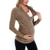 Dresses Maternity Pullovers Sweater Long Sleeve Shirt Nursing Tops Fall Winter Breastfeeding Clothes For Pregnancy Woman Jersey