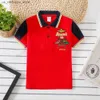 티셔츠 남성 폴로 셔츠 클래식 디자인 프리-unrunk 약간 탄력있는 면화 어린이 티셔츠 봄/여름 남성 짧은 슬리브 탑 Q240418