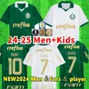 24 25 Palmeiras Dudu Futbol Forması 2024 Ev Yeşil Breno Lopes Rony G.Gomez Gömlek D.Barbosa Lucas Lima G.Menino Mina G.Veron Kids Kit Futbol Üniformaları