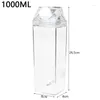 Wasserflaschen 500 ml/1000 ml Milchkartonflasche transparent Plastik tragbar