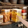 Storage Bottles Food Sealed Grain Container Kitchen Grade Plastic Tea Moisture-Proof Transparent Tank Supplies
