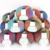 QJH 4skeins Rainbow Soft Yarn 100 wełniany gradient wielolorowy do szydełkowania dzianiny DIY DIY 240411