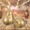 Party Decoration 5 PCS Simulation Pear Model Artificial Golden Fruits Table Decor Fake Food Realistic Pears Hushåll