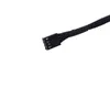 2024 3/4 pin PMW a ventola doppia Y Splitter Black Sleeved Extension Power Raffreddamento Adattatore di alimentazione splitter scheda madre - per PWM