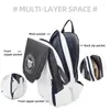 Backpack Large Capacity Tennis Racquet Women Men Teenagers Badminton Racket Bag Outdoor Sports Rucksack Shoes Compartment XA106C