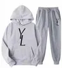 Mens Tracksuit Hooded Sweatshirts and Jogger Pants High Quality Outfits Spring Signature Printing Streetwear Casual Sports Hoodie Set