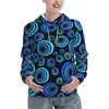 Women's Hoodies Colorful Circles Loose Couple Retro 60s Street Style Hoodie Winter Y2k Cute Pattern Hooded Sweatshirts 2XL