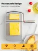 Leeseph Stainless Steel Cheese Slicer Cutter Multipurpose Food Cutter with Blade Cheese Cutter Board Accurate Size Scale 240407