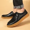 Casual Shoes Men's Lacer Up Oxfords Cow Suede Leather Fashion Designers Flats Outdoor Breathable Black Sneaker Men