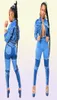Sweat Suits Women Jeans Trend A Variety Of Fashion Stitching High Waist Slim Hip Lift Tight Elastic Feet Denim Trousers3301591