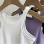 Women Tank Tops Sexy Cropped Top Female Women Summer Camisole Camis Black White Sport Clothes For Women 240415