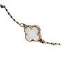 Brand Charm Van V Gold Simple Mini Clover Couple Bracelet avec un régal de bijoux de décoration de placage de rose 18 carats à 18 km bijoux