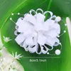 Hårtillbehör NCMAMA 2st/Set Korean Grosgrain Ribbon Flower Clips For Woman Girls Cute Pearl Bow Hairpin Elastic Bands