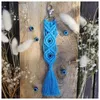 КЛАЧЕСНЫЕ ЛАНАРДЫ Macrame Tassel Lucky Eye Buechain Blue Turkish Chee Eye Key Chain для женщин мужской ювелирные изделия для подвесной сумки Аксессуары декор подарки Y240417