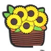 Bijoux Sunflower Summer Shoe Charms Accessoires de décoration Ajustement pour bracelet bracelet garçons filles enfants adtes livraison de chute bébé materni dhd4g