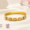 2024 Europe Amérique Bracelets de style mode Femme Braceuse Braceuse Bracelet 18k Gold Gold Innewless Steel Wedding Lovers Gift