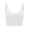 زي اليوغا Lu-iuiu bra align tank Womens Sport Classic Fitness Butness Gym Crop Vest Beauty Backbroof مع DHMEP الصدر القابل للإزالة