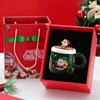 Mugs Creative Santa Claus Elk Figurines Cup Couples Ceramic Christmas Lid Design Office Home Milk Coffee Xmas Gift