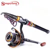 Sougayilang 1836m TILLE DE PISCHE TELESCOPIQUE ET REEL 11BB REEL PORTABLE COMBO SPINNING 240407