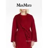 Women's Coat Cashmere Coat Designer Fashion Coat MaxMaras Womens Ludmilla Cashmere Coat Red